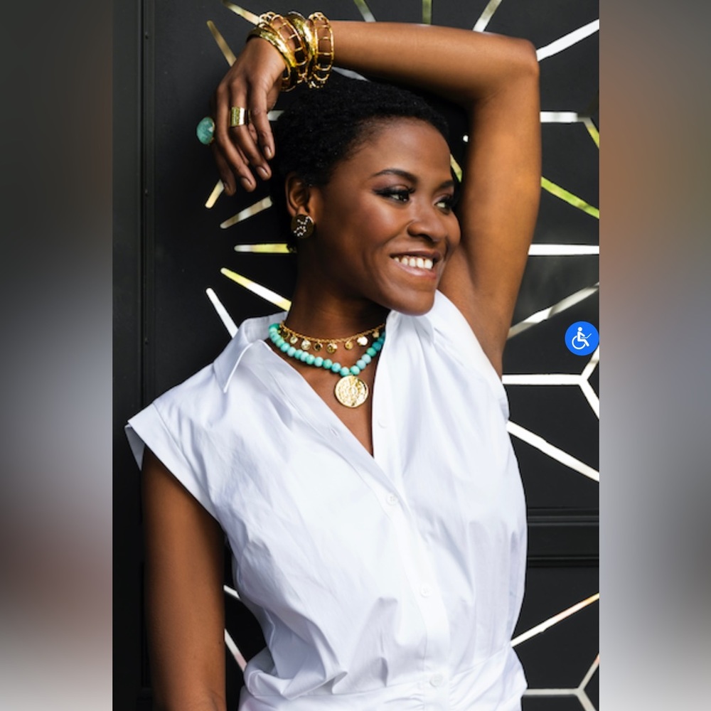 NEST Gold Charm Choker Necklace